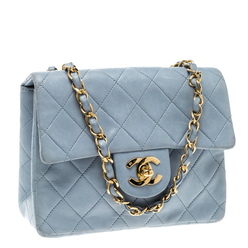 Chanel Sky Blue Mini Square Flap Bag