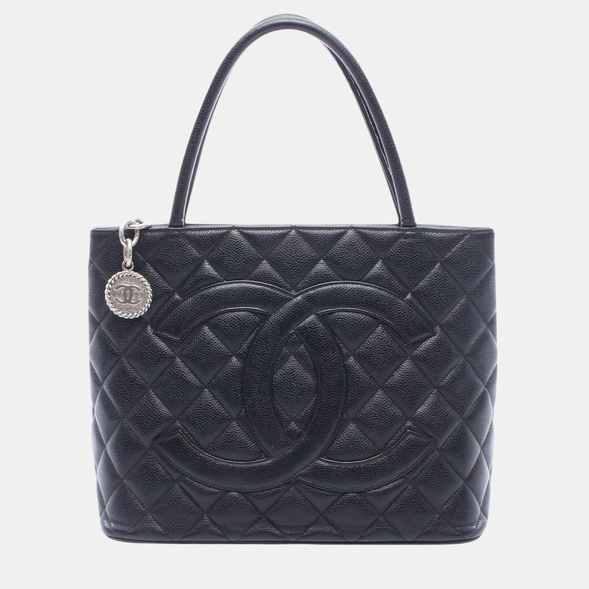 

Chanel Black Caviar Medallion Tote
