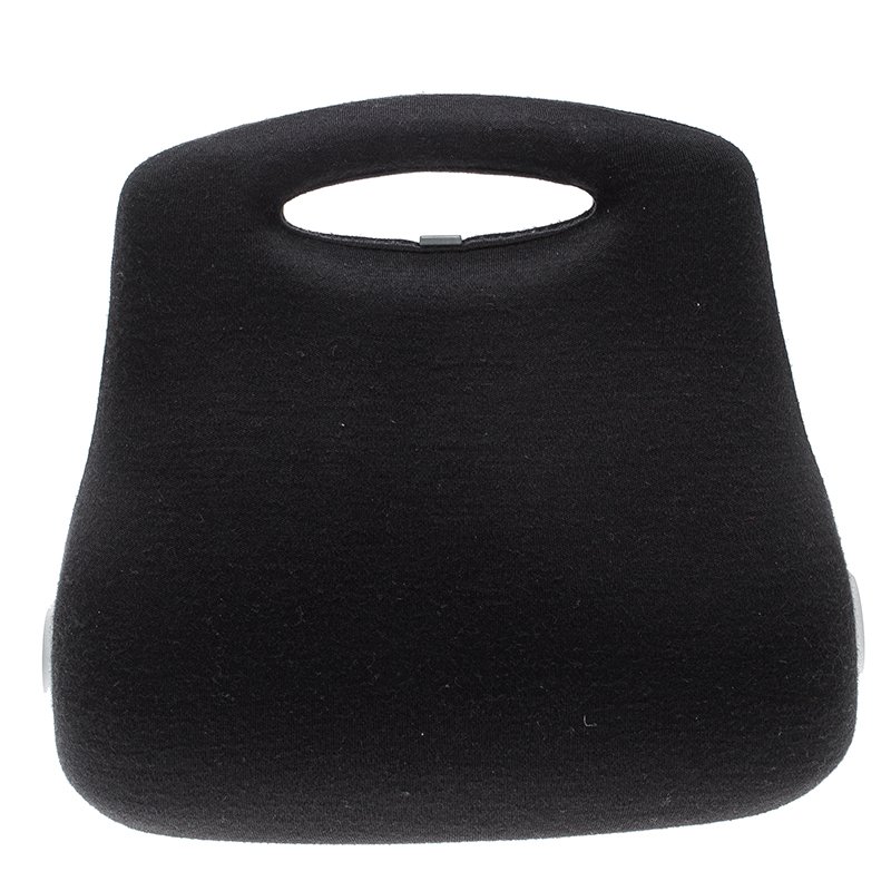 Pre Owned Chanel Black Cotton Limited Edition Butt Hard Case
