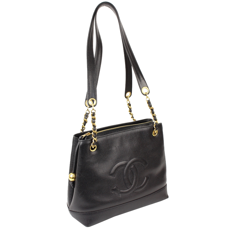 

Chanel Black Caviar CC Shoulder Bag