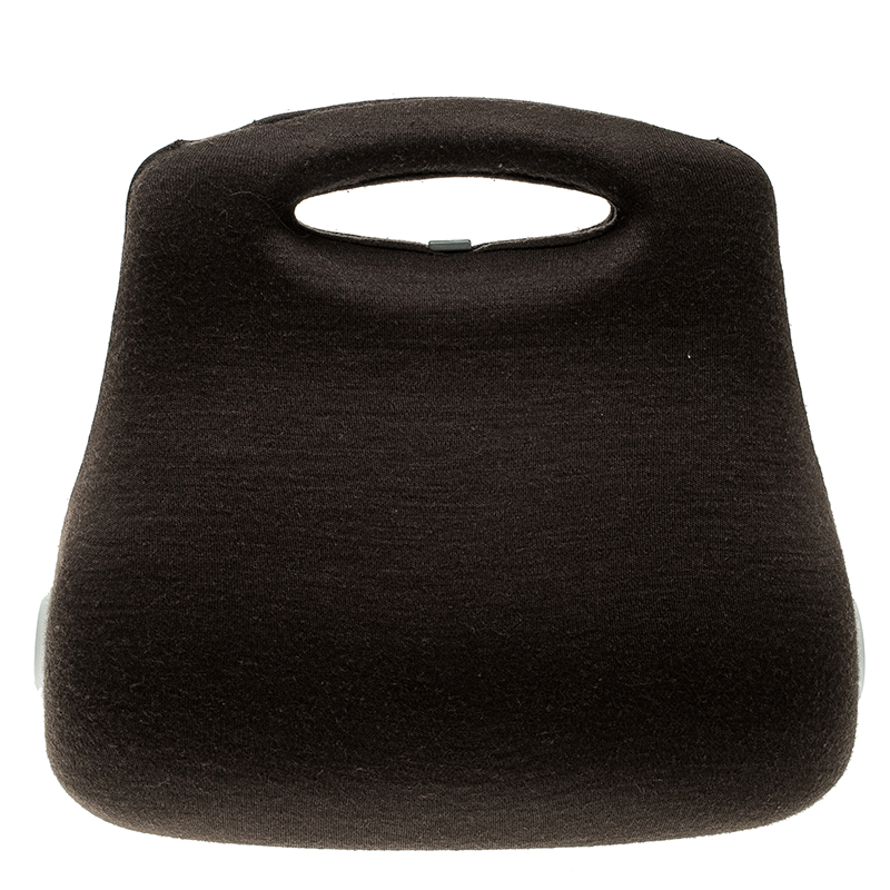 Pre Owned Chanel Brown Cotton Limited Edition Butt Hard Case