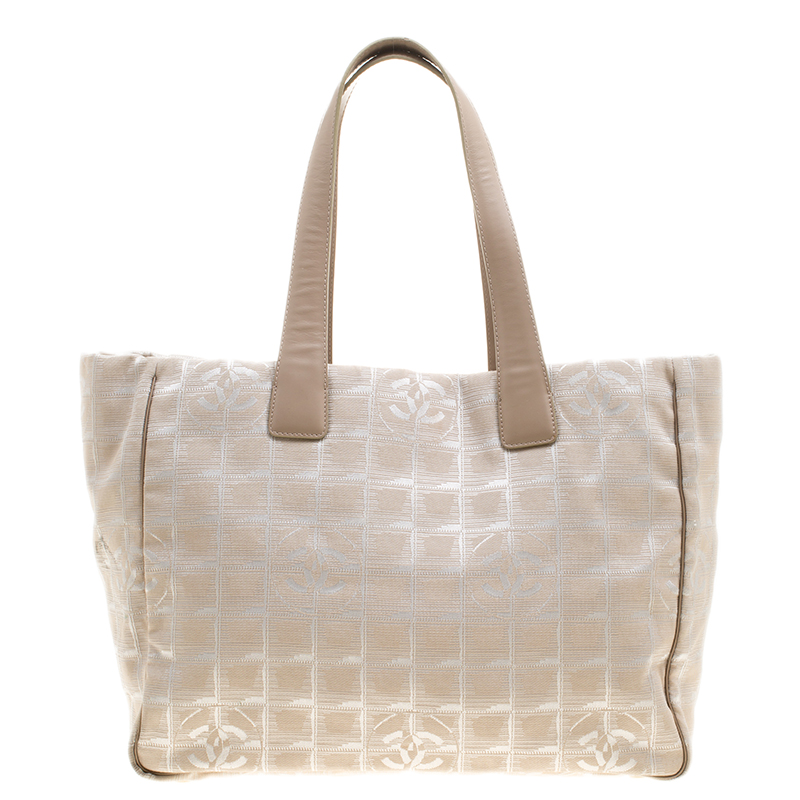 Chanel Beige Nylon Travel Line Tote