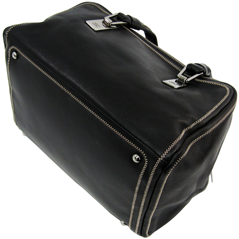 

Chanel Black Leather Satchel Bag