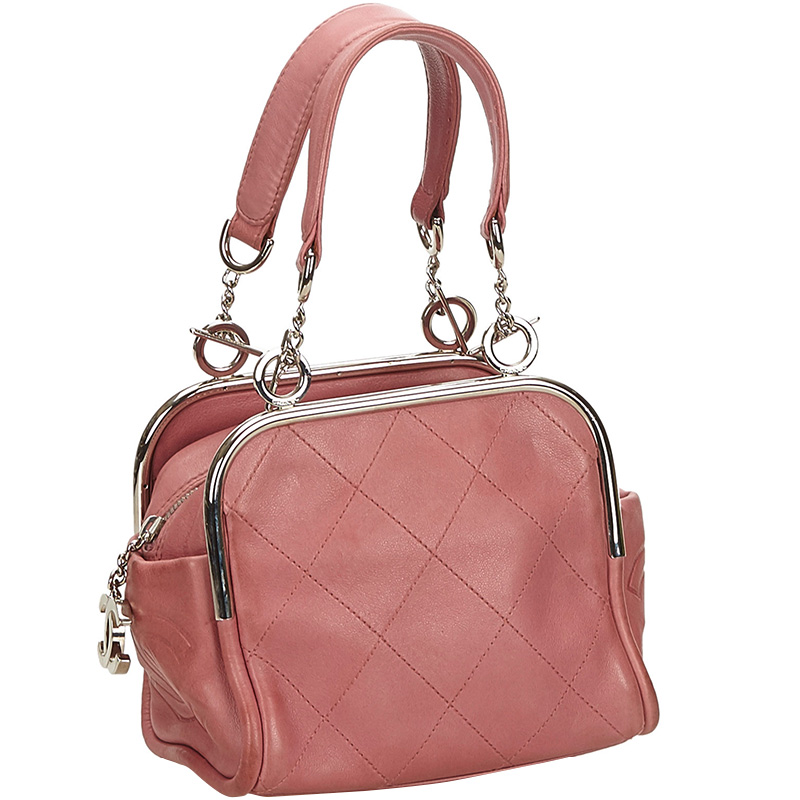 

Chanel Pink Lambskin Wild Stitch Bag