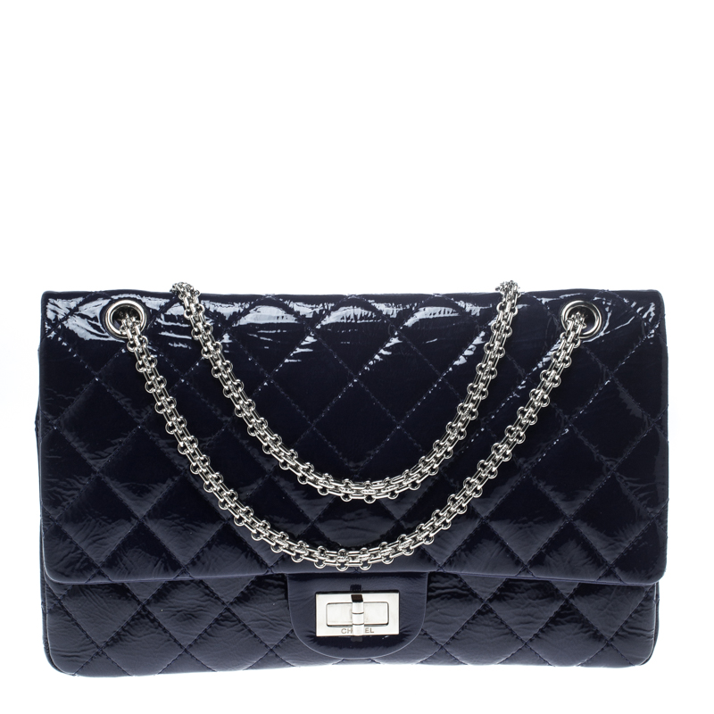 chanel blue clutch bag