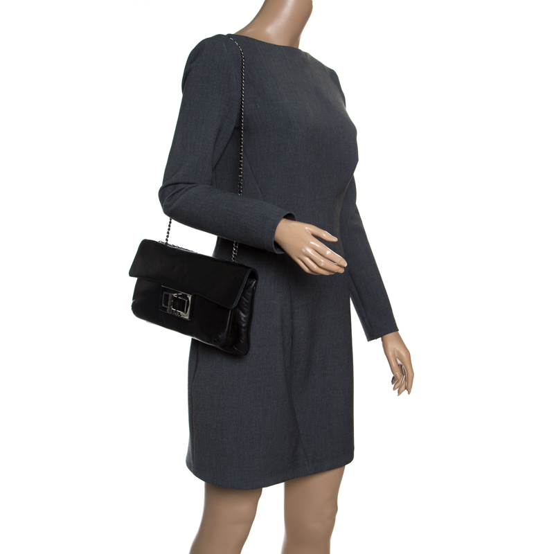 

Chanel Black Leather Giant Reissue Flap Shoulder Bag