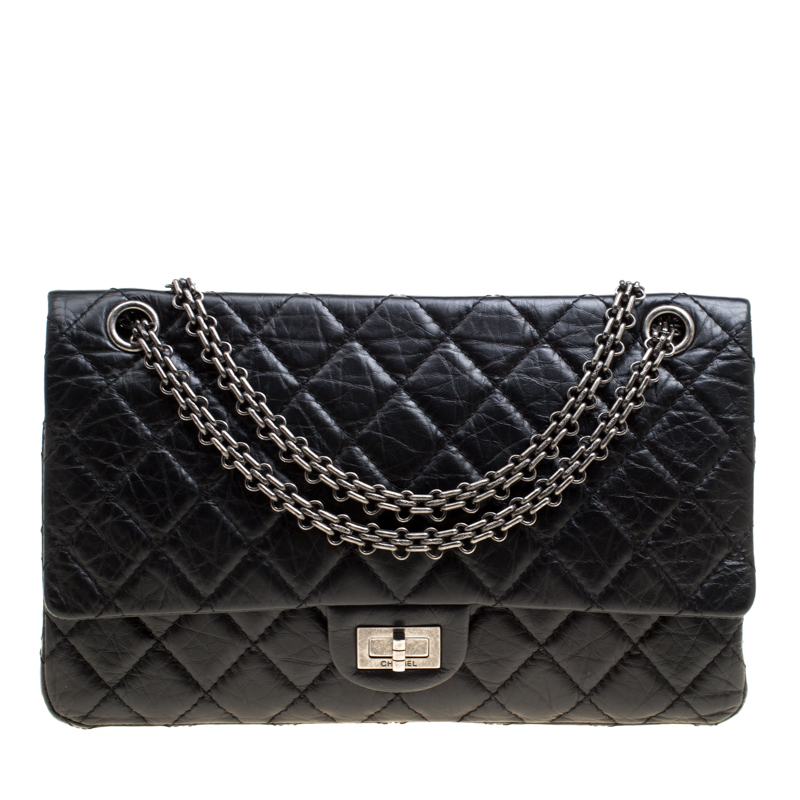 Chanel Black Quilted Leather Reissue 2.55 Classic 226 Flap Bag Chanel ...