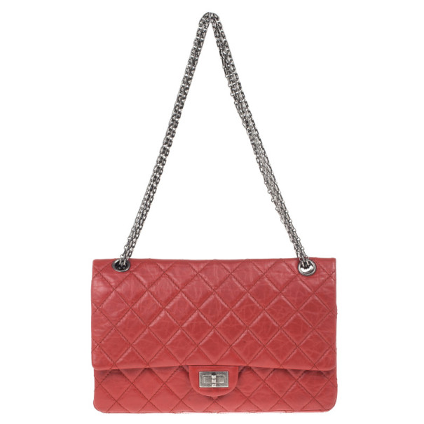 Pre Owned Chanel Red Leather 2.26 Reissue Flap Bag