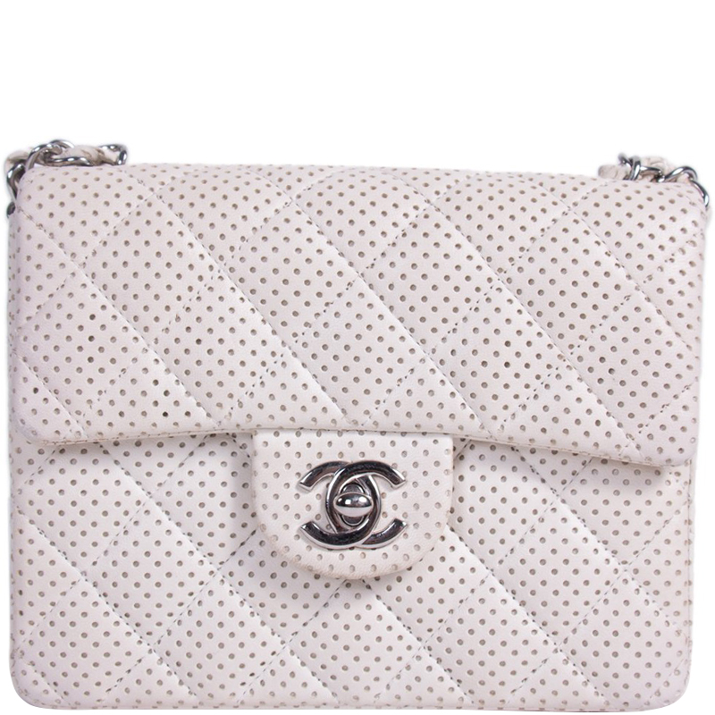 chanel perforated flap bag