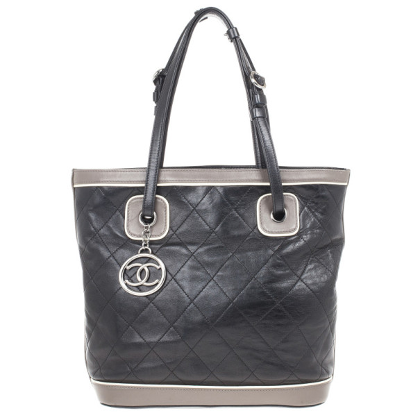 Chanel Tricolor Lambskin Leather Country Club Tote