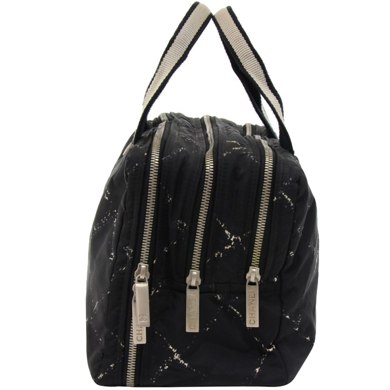 

Chanel Black Nylon Travel Line Satchel Bag