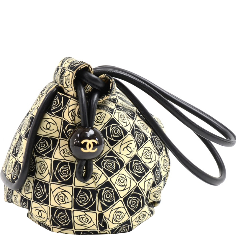 

Chanel Two Tone Print Canvas Camellia Shoulder Bag, Beige