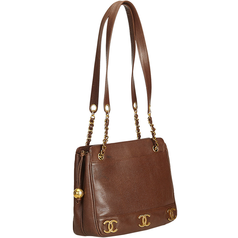 

Chanel Dark Brown Leather Chain Shoulder Bag