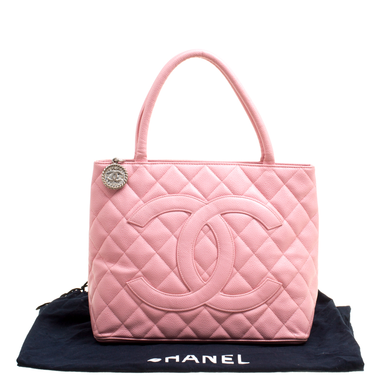 Chanel Pink Caviar Medallion Tote Bag AGL2382