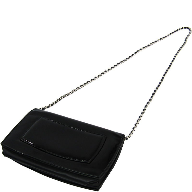 

Chanel Black Patent Leather WOC Clutch Bag