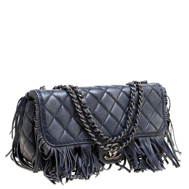 Chanel Blue Quilted Leather Paris Dallas Fringe Flap Shoulder Bag Chanel | TLC