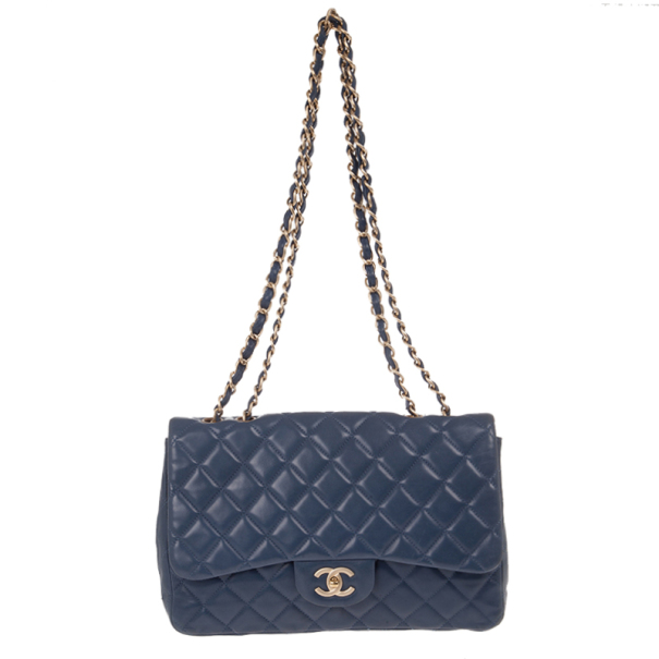 Chanel Blue Maxi Classic Flap Bag