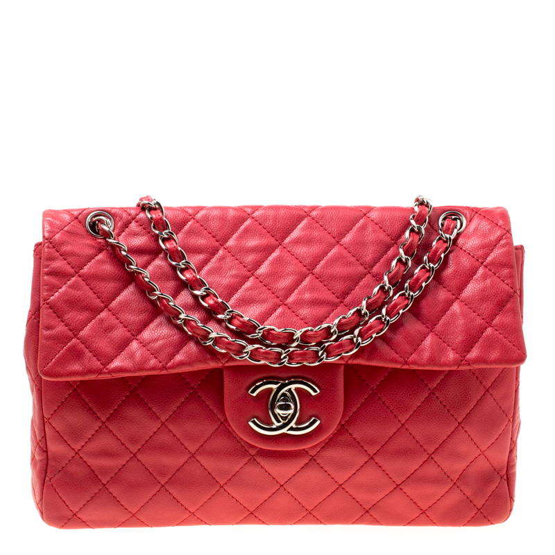 مملوكة مسبقًا حقيبة شانيل قلاب كلاسيك ماكس جلد مبطن أسود