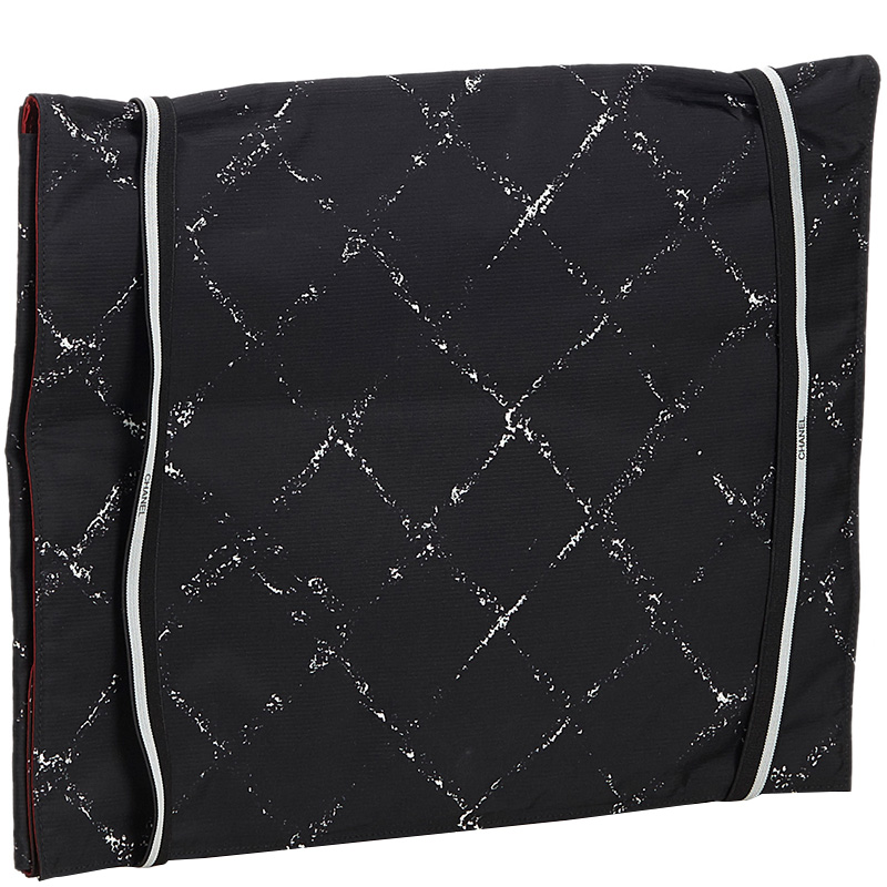 

Chanel Black Nylon Old Travel Line Document Case