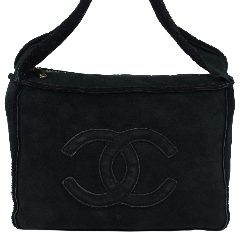 Chanel Black Mouton CC Shoulder Bag Chanel