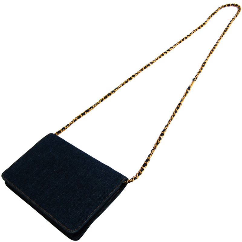 

Chanel Blue Denim WOC Clutch Bag