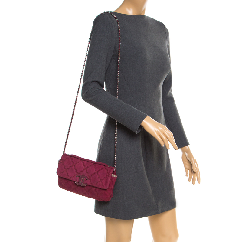 

Chanel Burgundy Nubuck Leather Ultra Stitch Shoulder Bag