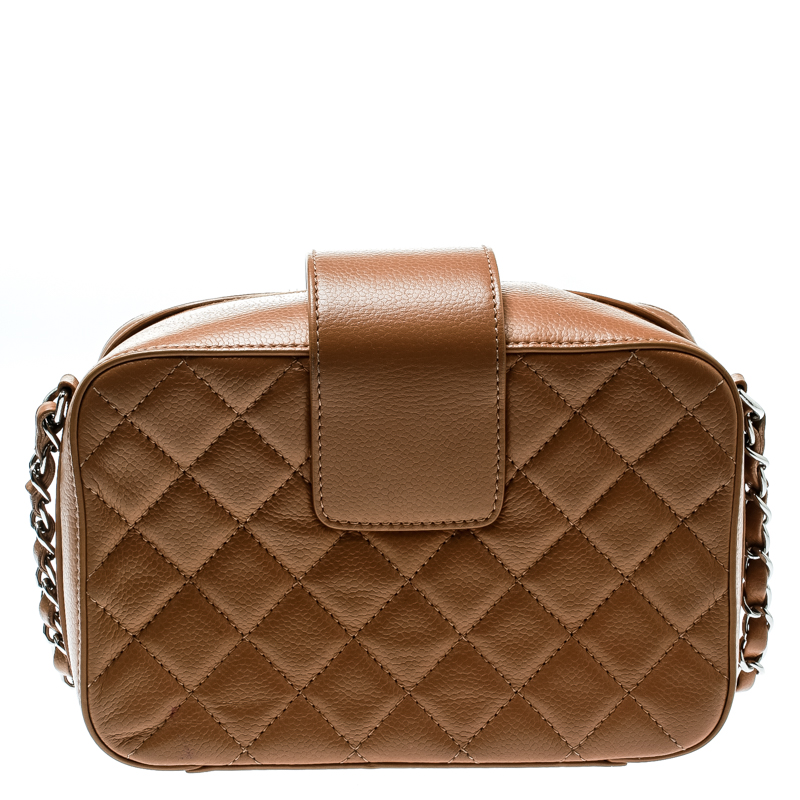 Chanel Caramel Quilted Leather Camera Crossbody Bag Chanel | TLC
