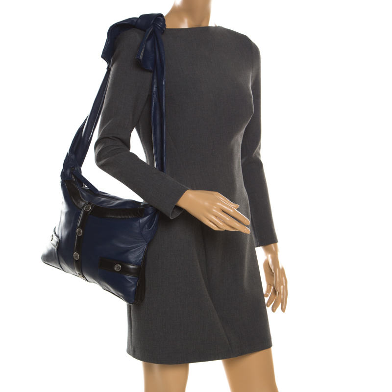 

Chanel Blue/Black Leather Girl Shoulder Bag