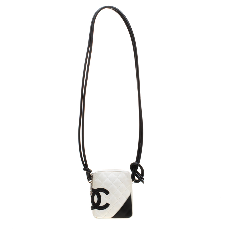 chanel black and white crossbody bag