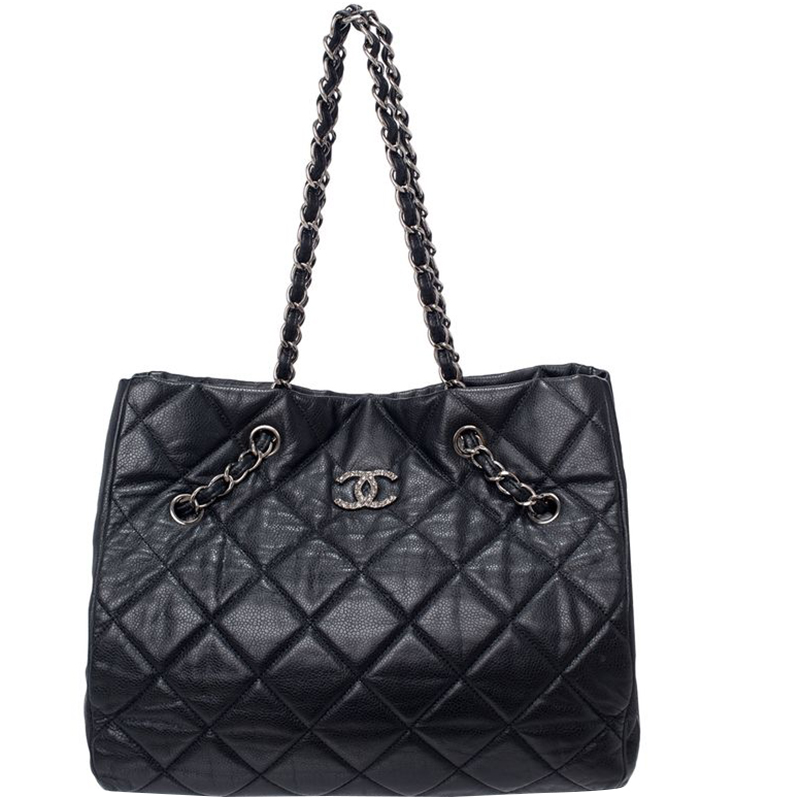 Pre Owned Chanel Black Bubble Quilt Flap Shoulder Bag