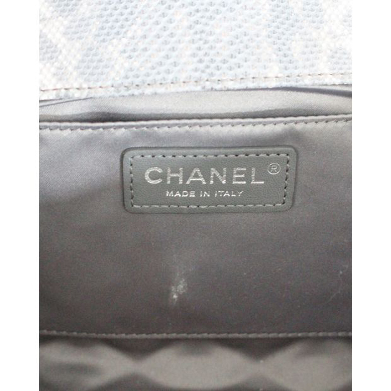 

Chanel Gray Quilted Leather Long Clutch, Grey