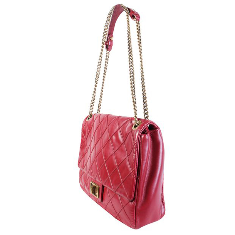 

Chanel Red Quilted Leather Shoulder Bag
