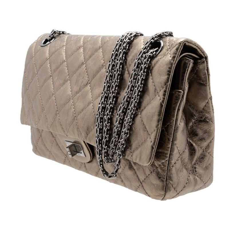 

Chanel Bronze Classic Calfskin Quilted Leather 2.55 Reissue Bag, Metallic