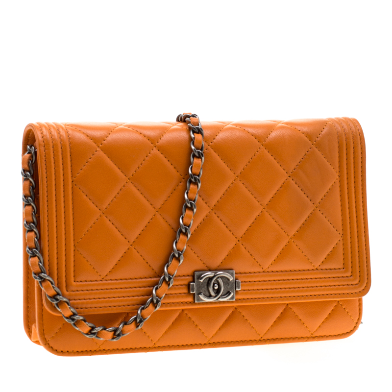 burnt orange chanel bag