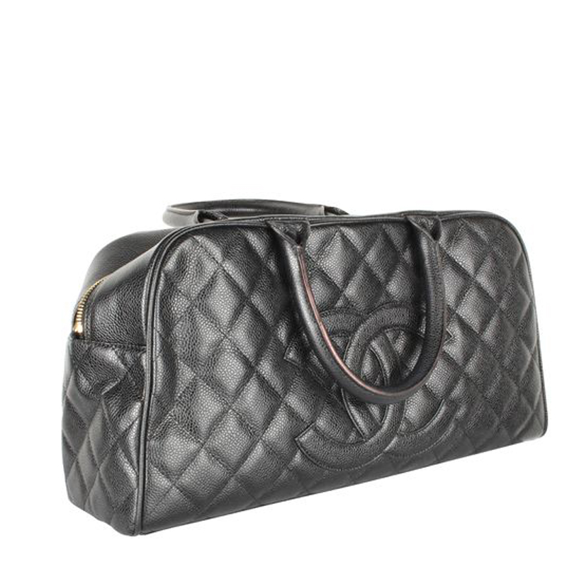 

Chanel Black Caviar Leather Bowling Bag