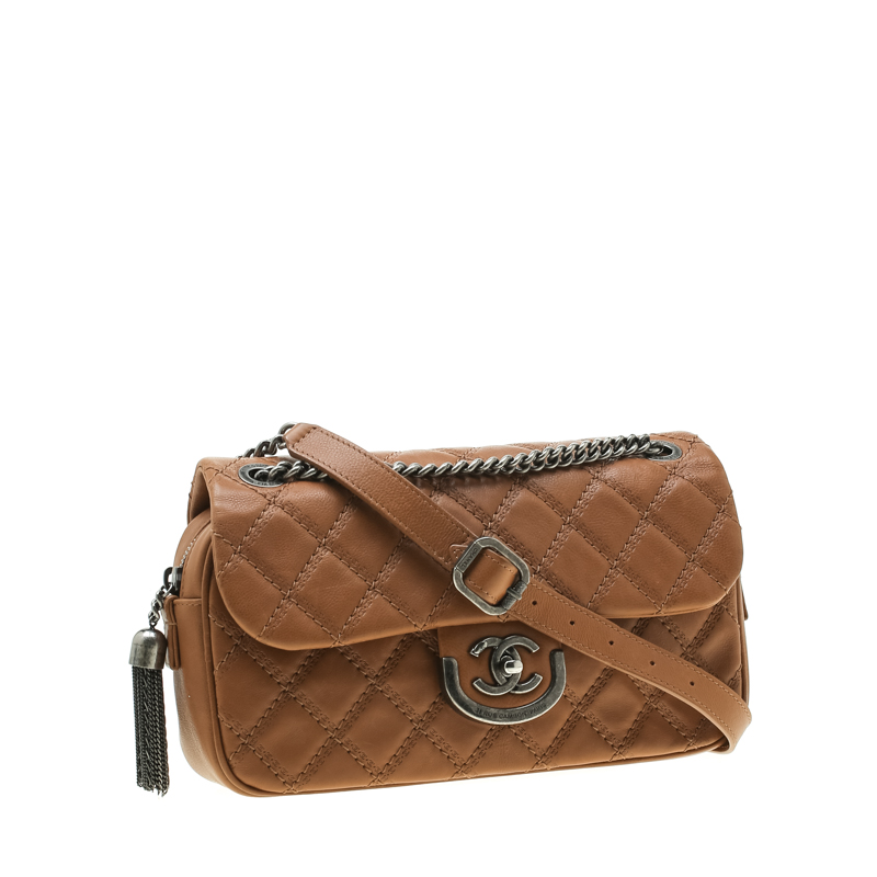 Chanel Brown Quilted Leather Medium Coco Sporran Shoulder Bag