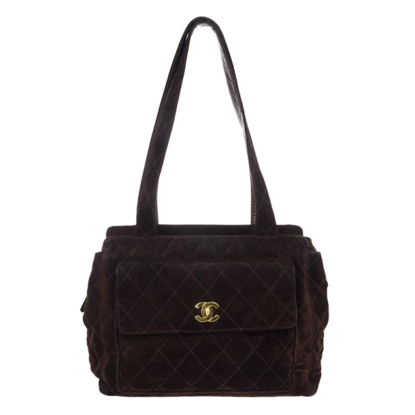 مملوكة مسبقًا Chanel Black Leather Diamond Quilted Vintage Velour Shoulder Bag