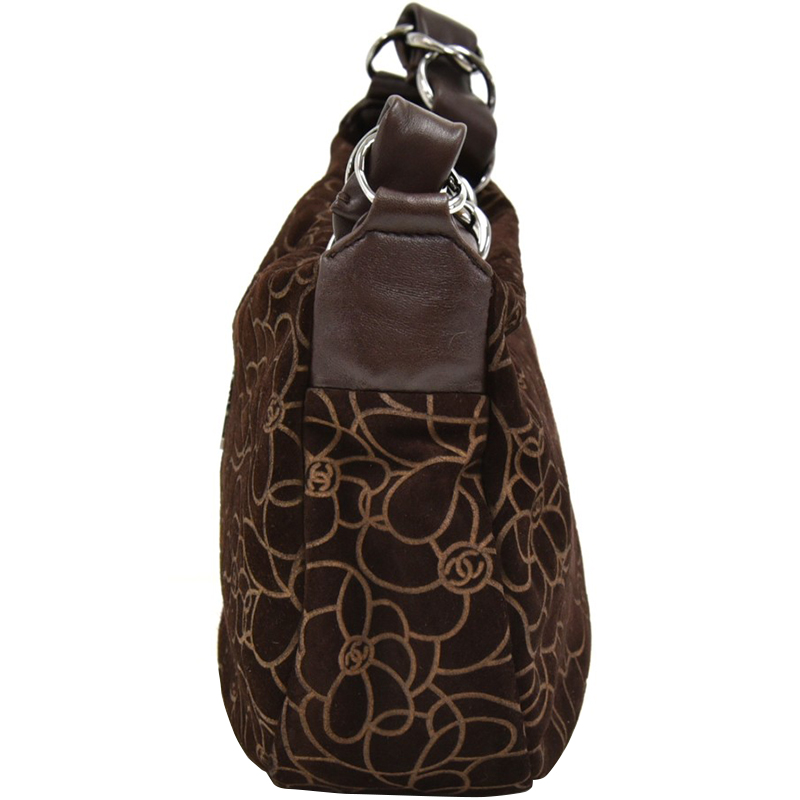 

Chanel Brown Camellia Pattern Suede and Leather Chain Shoulder Bag