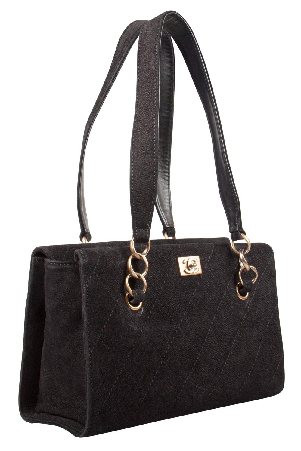 

Chanel Black Nubuck Leather Chain Shoulder Bag
