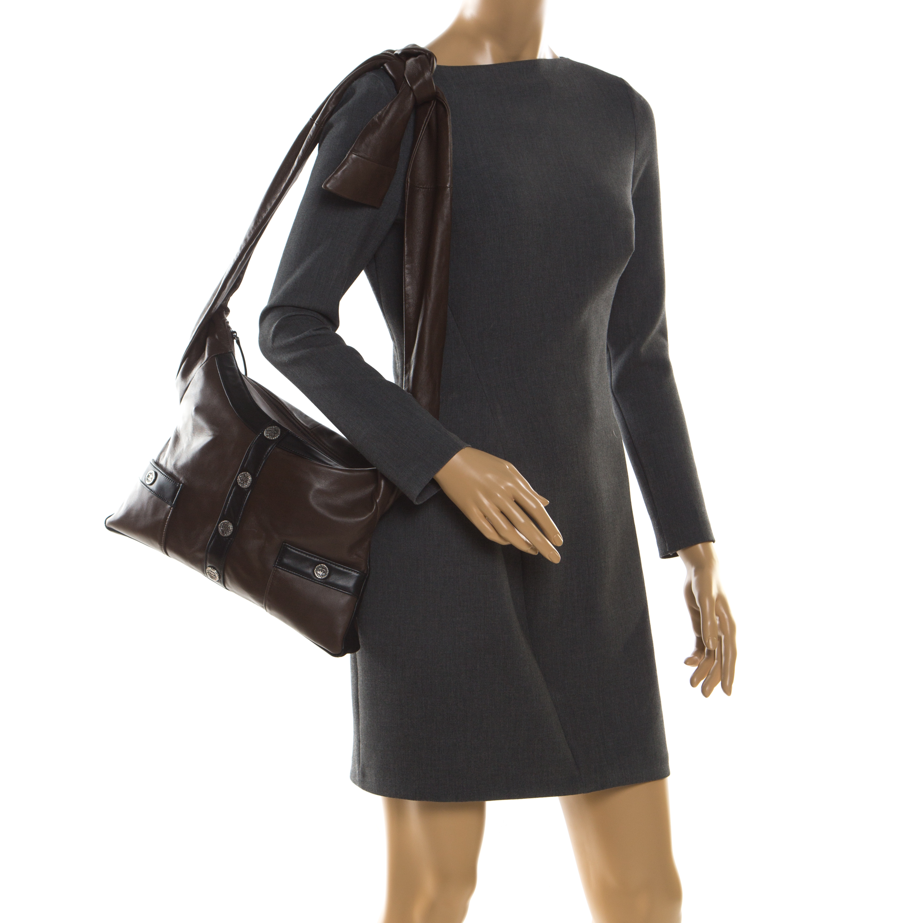 

Chanel Brown/Black Leather  Girl Shoulder Bag