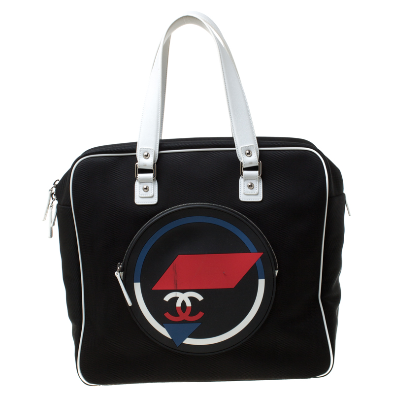 Pre Owned Chanel Black Nylon Tote