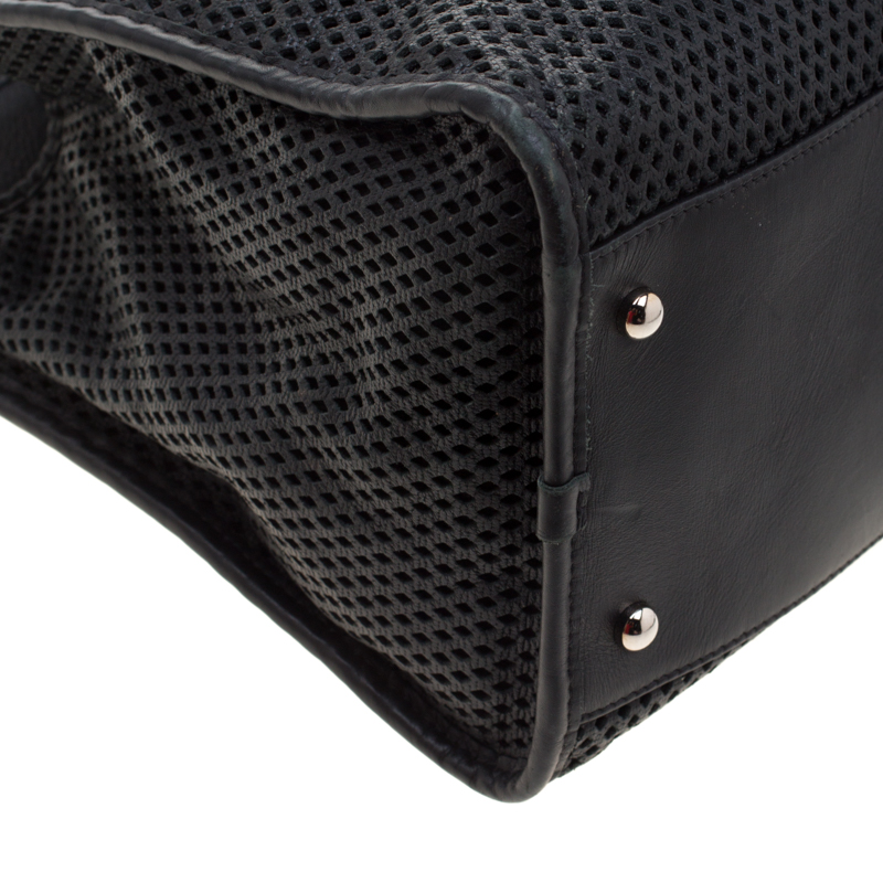 Chanel Black Perforated Leather Up in the Air Tote Chanel
