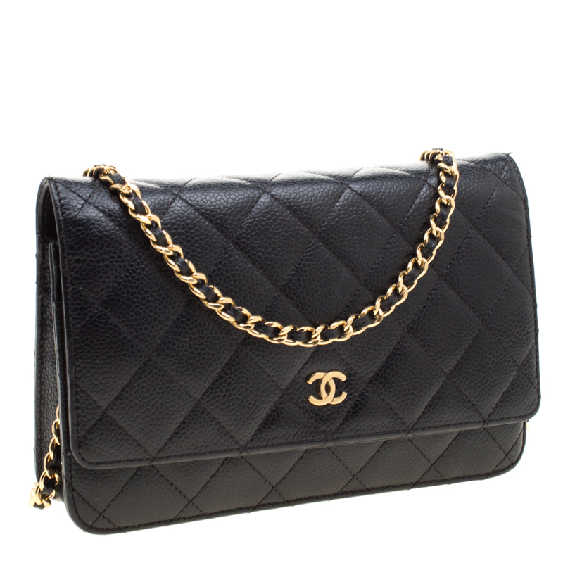 Authentic Chanel Camellia Pink Lambskin Wallet on Chain WOC SHW