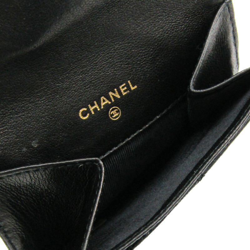 

Chanel Black Calfskin Leather Coin Purse