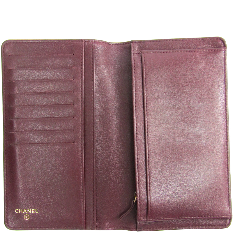 Chanel Pink Leather Mademoiselle Long Bifold Wallet