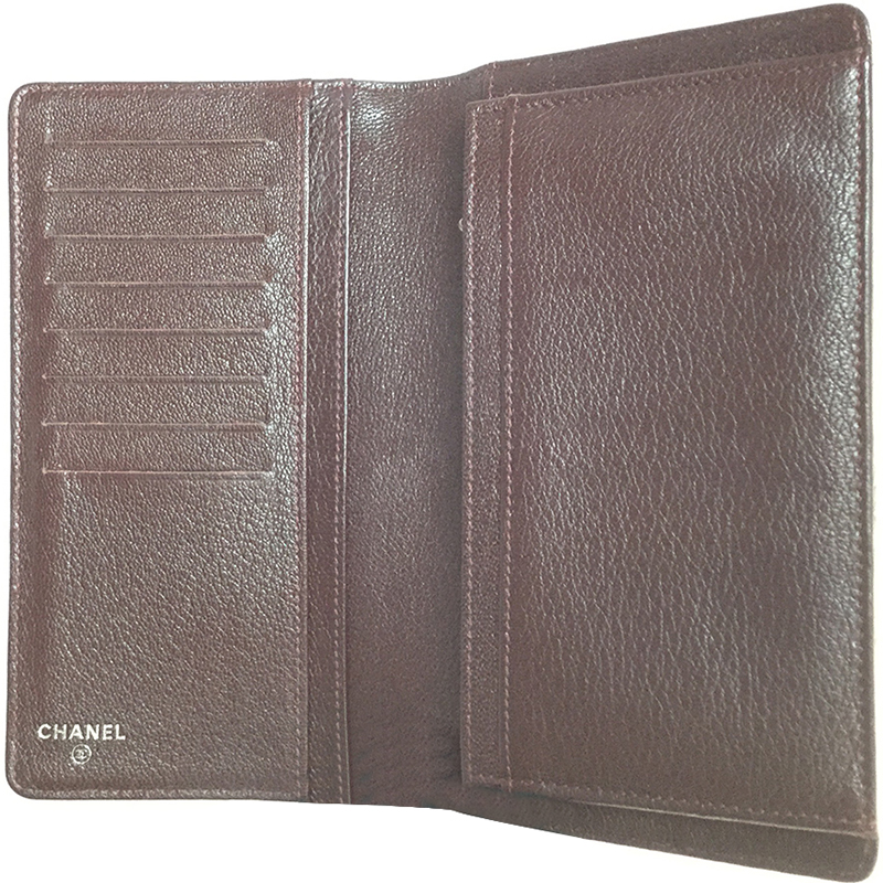 

Chanel Black/Bordeaux Leather Long Bifold Wallet