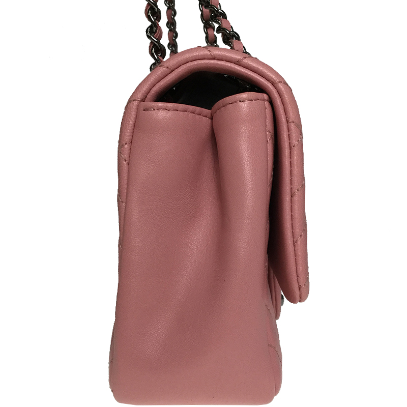 

Chanel Pink Leather Chevron Shoulder Bag