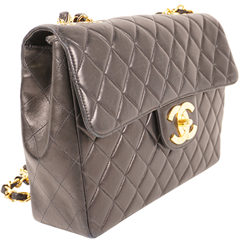 

Chanel Black Quilted Lambskin Leather Shoulder Bag
