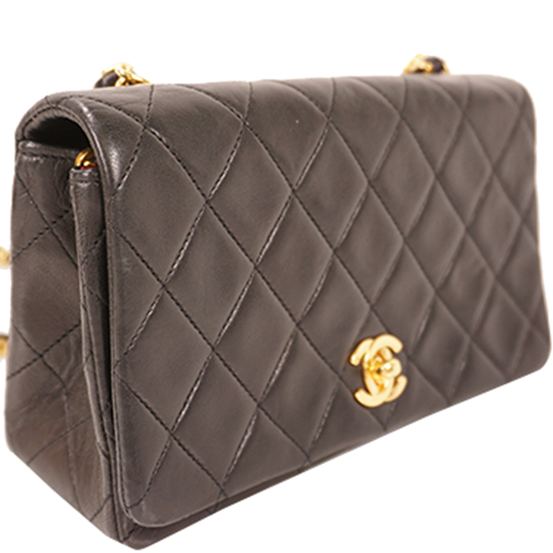

Chanel Black Quilted Lambskin Leather Shoulder Bag