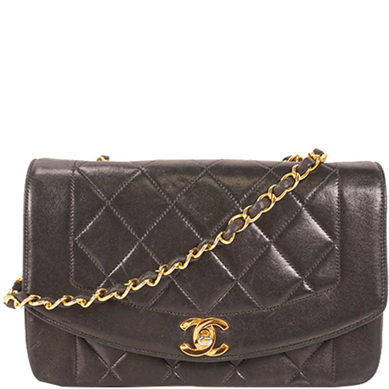 

Chanel Black Quilted Lambskin Leather Shoulder Bag